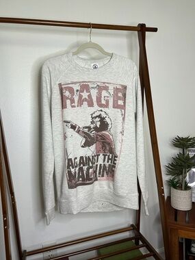 00s Rage Against The Machine Delta Fleece Grey Crewneck Size Medium